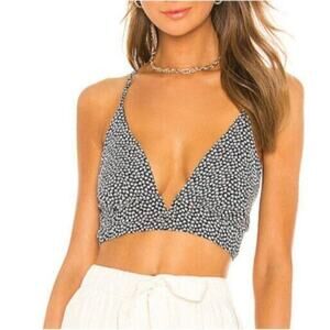 Free People Cassie Soft Bra in Black Combo Size Small